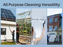 LyriFine 20ft Electric Solar Panel Cleaning Brush Water Fed Pole 2 Speed Soap