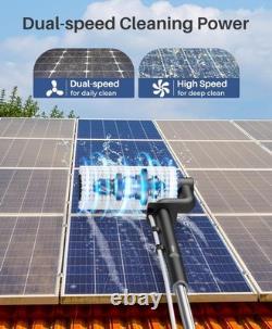 LyriFine Electric Solar Panel & Window Cleaning Brush 20ft Water Fed Pole Kit