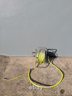 Metal Hose Reel Hi-Vis Water Fed Pole Delivery Hose Ball Valve WFP 100m RRP £195
