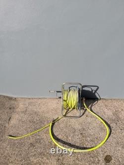 Metal Hose Reel Hi-Vis Water Fed Pole Delivery Hose Ball Valve WFP 100m RRP £195