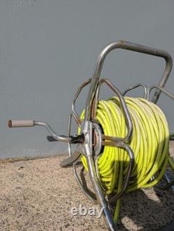 Metal Hose Reel Hi-Vis Water Fed Pole Delivery Hose Ball Valve WFP 100m RRP £195