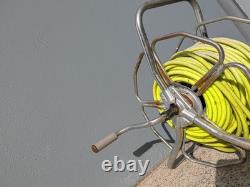 Metal Hose Reel Hi-Vis Water Fed Pole Delivery Hose Ball Valve WFP 100m RRP £195