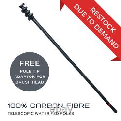NEW 100% CARBON FIBRE WATER FED POLE (16ft) FREE TIP ADAPTOR FOR BRUSH HEAD