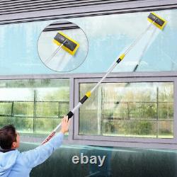 New 3m 9ft Aluminium Telescopic Water Fed Window Car Van Wash Brush Squeegee