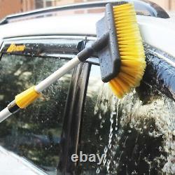 New 3m Aluminium Telescopic Water Fed Window Car Van Wash Brush Squeegee Uk