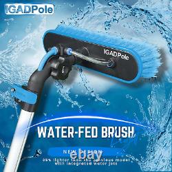 Pole 17Ft(5M) Washing Kit Water-Fed Brush, Cobweb Duster and 10(25Cm) Squeegee