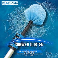 Pole 17Ft(5M) Washing Kit Water-Fed Brush, Cobweb Duster and 10(25Cm) Squeegee