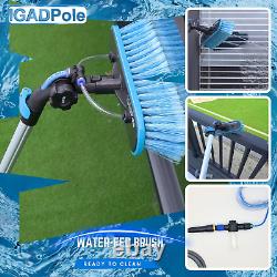 Pole 17Ft(5M) Washing Kit Water-Fed Brush, Cobweb Duster and 10(25Cm) Squeegee