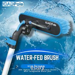 Pole 24Ft (7M) Washing Kit Water-Fed Brush Soap Dispenser and Hose Tap