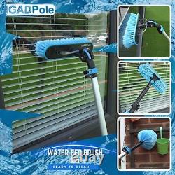 Pole 24ft(7m) Washing Kit Water-fed Brush, Cobweb Duster and 10(25cm)