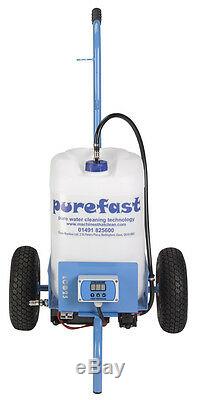 Purefast ECO25 pure water window cleaning trolley with battery charger