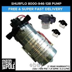 SHURFLO 100PSI PUMP 5.2LPM FOR WATER FED POLE SYSTEMS With Stainer and Elbows