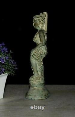 Seated Princess Statue Brass Female Bathing Pose Figurine Vintage Dec HK28
