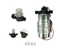 Shurflo 100 PSI Pump Male Port with Strainer and ElbowithStraight Connectors Set