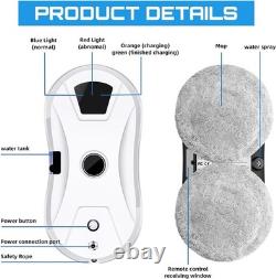 Smart Window Cleaning Robot with Auto Water Spray & Remote 2800Pa Suction