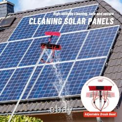 Solar Panel Cleaning Brush 10m Adjustable Water Fed Pole Outdoor Window Washing