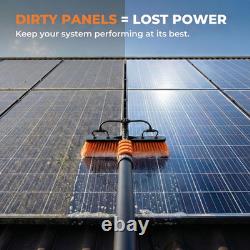 Solar Panel Cleaning Brush 20 Ft Extension Pole Water Fed Pole