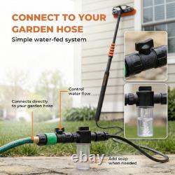 Solar Panel Cleaning Brush 20 Ft Extension Pole Water Fed Pole