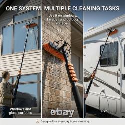 Solar Panel Cleaning Brush 20 Ft Extension Pole Water Fed Pole