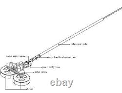 Solar Panel Cleaning Brush, window Wash Equipment Brush, with Water Fed Pole Kit
