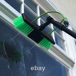 Solar Panel Cleaning pole 30ft Telescopic Water Fed brush + squeegee
