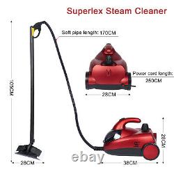 Superlex 12-in-1 Steam Cleaner Mop Steamer HandHeld Upright Carpet Window 1500W