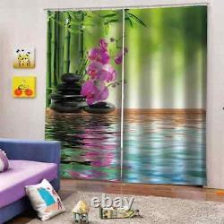 Swimming pool with clean water Printing 3D Blockout Curtains Fabric Window