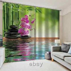 Swimming pool with clean water Printing 3D Blockout Curtains Fabric Window