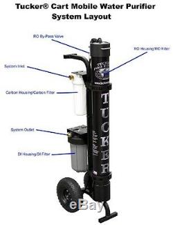 TUCKER Pole Systems 3-Stage RO/DI Water Purifier Mobile Cart