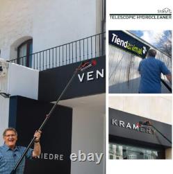 Telescopic Cleaning Brush, Water Powered, Soap Dispenser, Cleaning Solar Panels