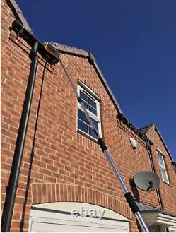 Telescopic Water Fed Window Cleaning Pole, Gutter Scraper, & Soap Dispenser