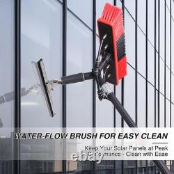 Telescopic Water-Powered Cleaning Pole Brush Kit, Window Cleaner 5.8m Adjustable