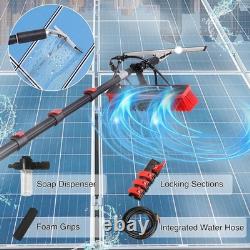 Telescopic Water-Powered Cleaning Pole Brush Kit, Window Cleaner 5.8m Adjustable