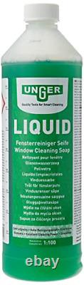 UNGER FR100 Window Cleaning Liquid Soap Smear Free Window Glass Cleaner 1L