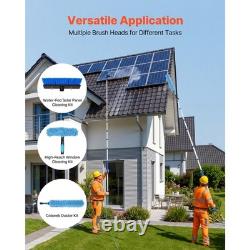 Uimoso Solar Panel Cleaning Kit with Water-Fed Pole, Brush, and Soap Dispenser