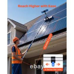 Uimoso Solar Panel Cleaning Kit with Water-Fed Pole, Brush, and Soap Dispenser