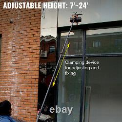VEVORWater Fed Pole Kit Water Fed Brush 24 FT 3-in-1 For Window Solar Panel