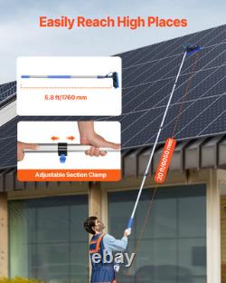 VEVOR Water Fed Pole Kit 6m Solar Panel Cleaning Pole with Extendable Handle