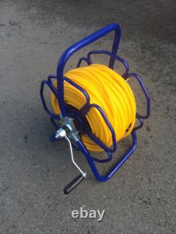 W F P Blue Heavy Duty Metal Hose Reel With 100 m of 8 mm MINIBORE Hose