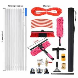 Water Fed Pole Kit 10m Solar Panel Window Cleaning Pole with Extendable Handle