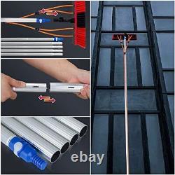 Water Fed Pole Kit, 35 FT Adjustable Window Cleaning Brush and Pole, 10m