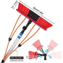 Water Fed Pole Kit, 35 FT Adjustable Window Cleaning Brush and Pole, 10m