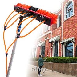 Water Fed Pole Kit 40 FT Adjustable Window Cleaning Pole 180° Rotatable Bru