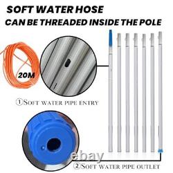 Water Fed Pole Kit 40 FT Adjustable Window Cleaning Pole 20M Hose & 40 FT / 12M