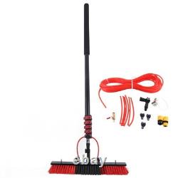 Water Fed Pole Kit Outdoor Window Glass Solar Panel Cleaning Wash Brush Kit With