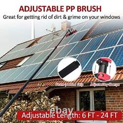 Water Fed Pole Kit, Window Cleaning Poles, Water Fed Cleaning Brush, Aluminum 24ft
