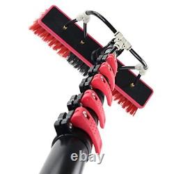 Water Fed Pole Kit, Window Cleaning Poles, Water Fed Cleaning Brush, Aluminum 24ft