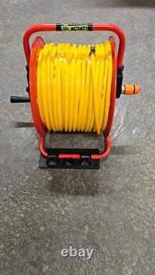 Water Fed Pole Metal Hose Reel With 100 m of 6 mm Hose & Bracket Window Cleaning
