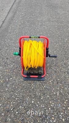 Water Fed Pole Metal Hose Reel With 50 m of 8 mm Hose & Bracket Window Cleaning