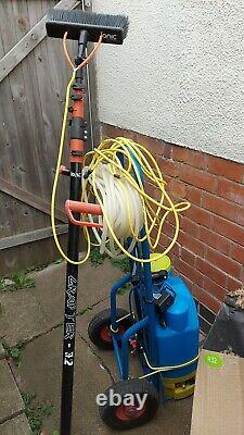 Water Fed Pole Window cleaning Gardiner Backpack with trolley and Ionic Pole